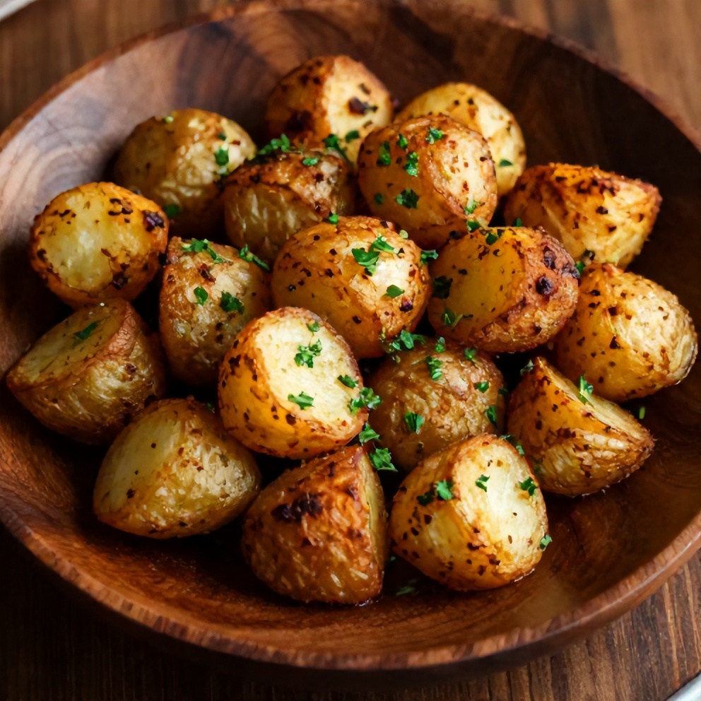 Crispy Air Fryer Smashed Potatoes