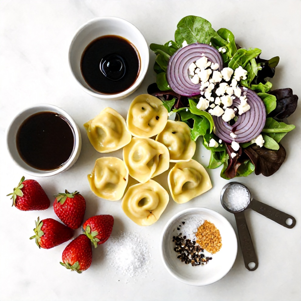 Raw ingredients for Apple Tortellini Salad
