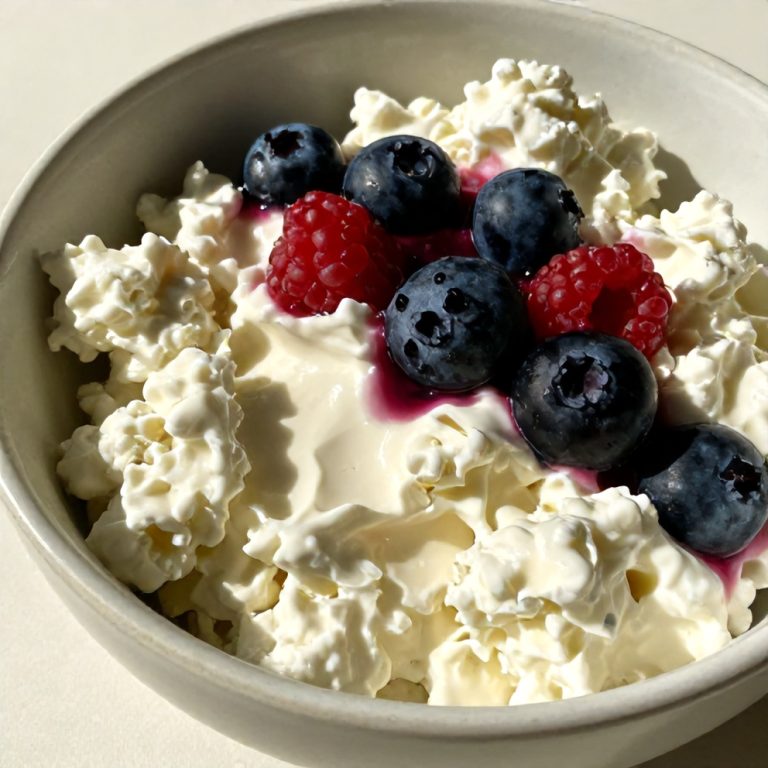berry cottage cheese bowl