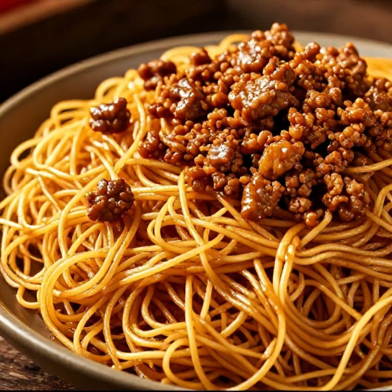 Better Than Takeout Mongolian Ground Beef Noodles