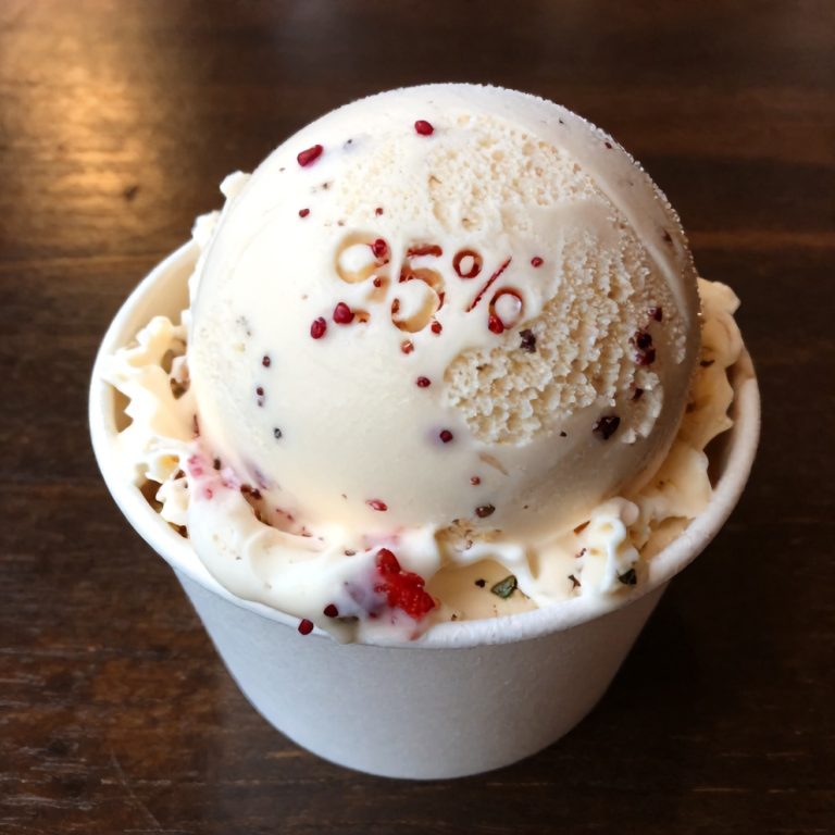 Roasted Strawberry Basil Ice Cream