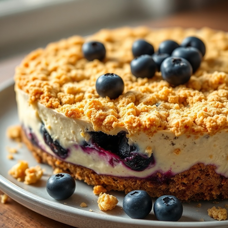 Blueberry Crumble Cheesecake