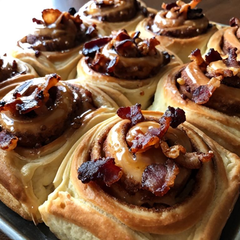 bourbon maple bacon cinnamon rolls