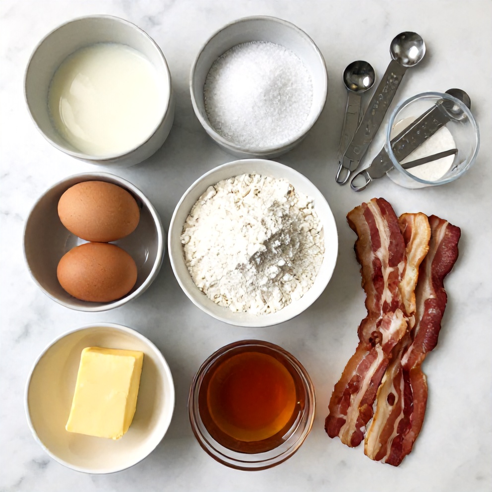Raw Ingredients for Bourbon Maple Bacon Cinnamon Rolls