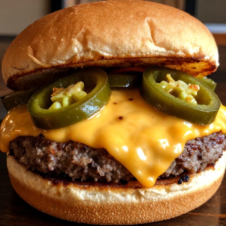 Cheddar Jalapeño Burgers