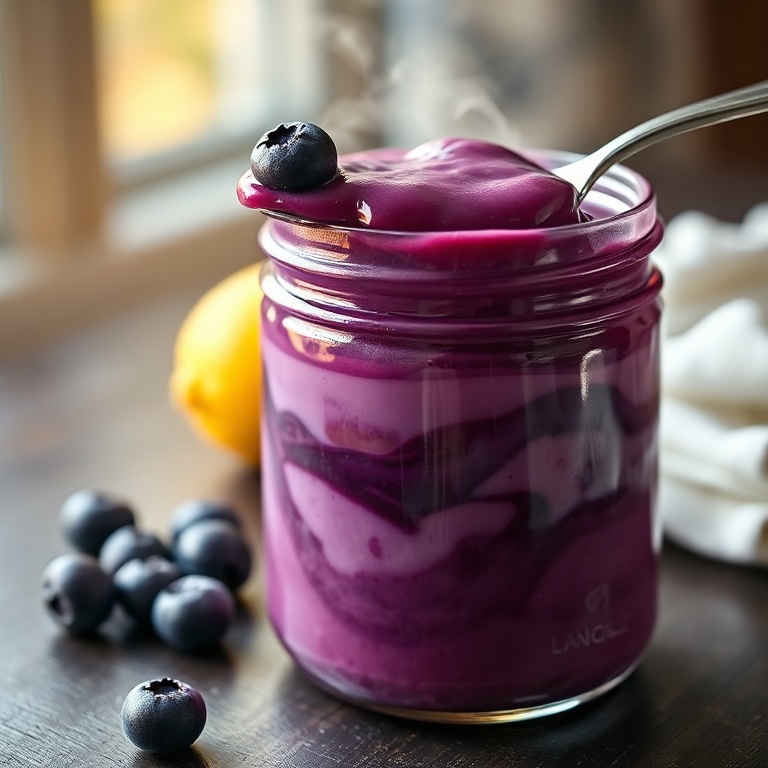 creamy blueberry lemon curd