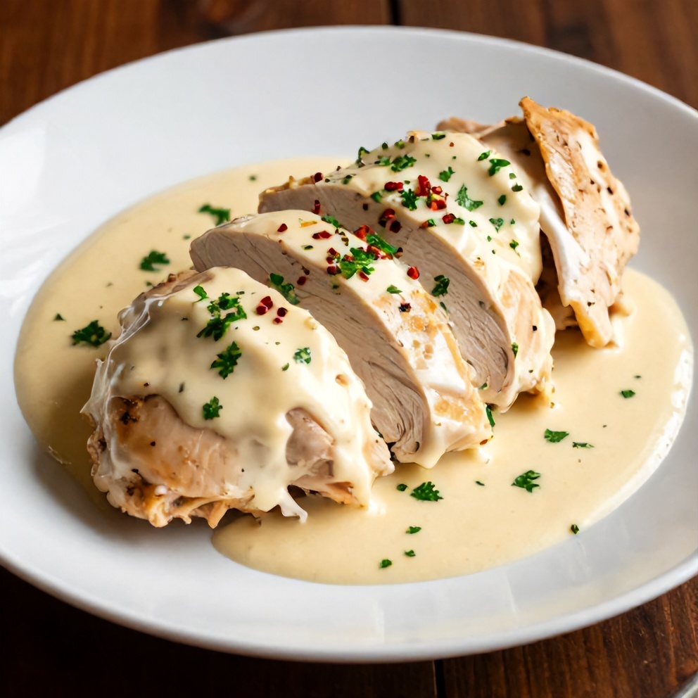 Plated Creamy Boursin Chicken