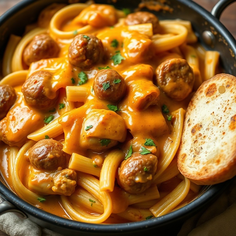 creamy cajun chicken and sausage pasta