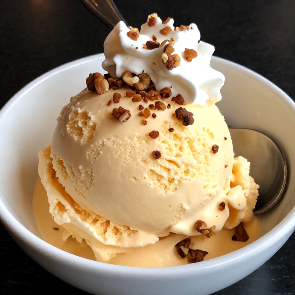 Plated Carrot Cake Ice Cream