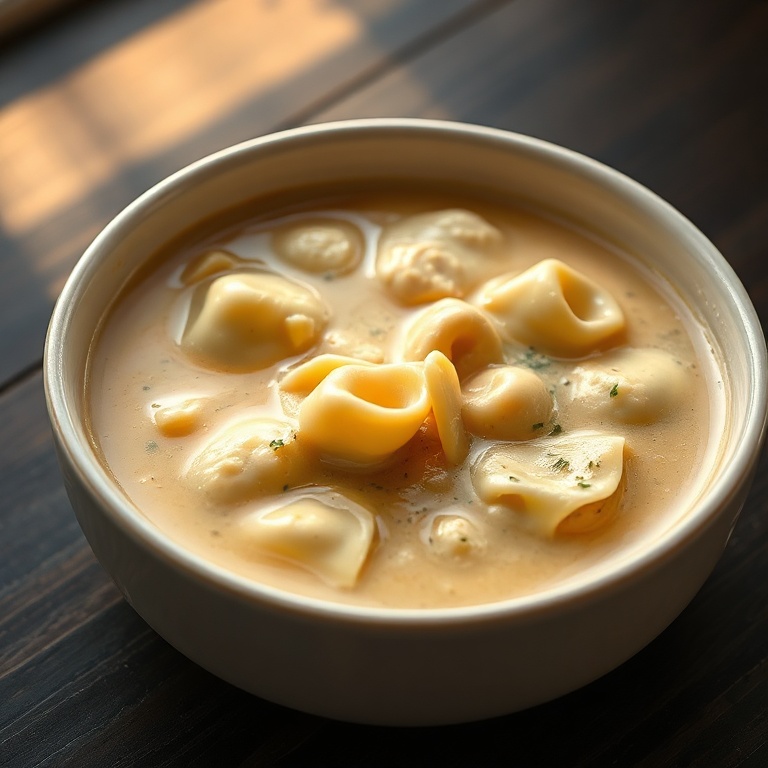 Creamy Chicken Tortellini Soup