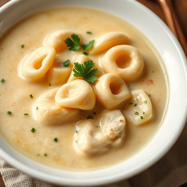 Creamy Chicken Tortellini Soup