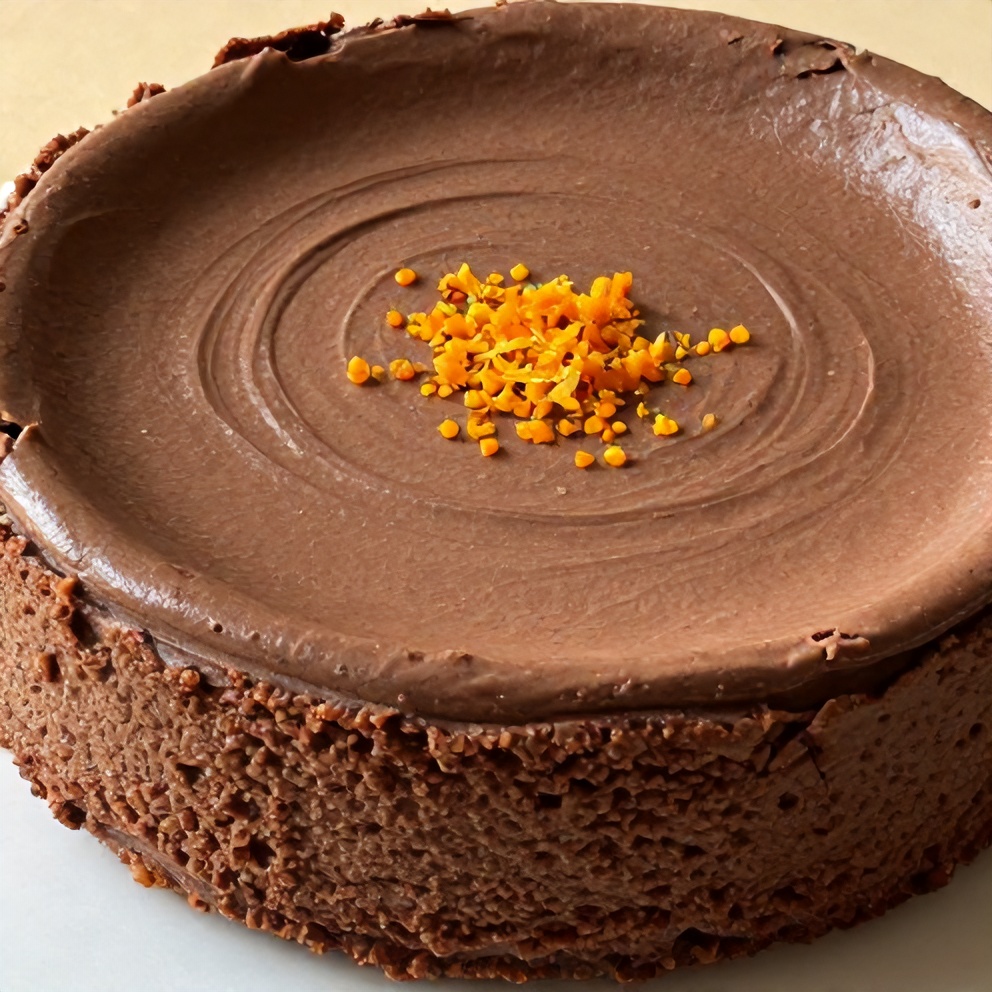 creamy chocolate orange cheesecake
