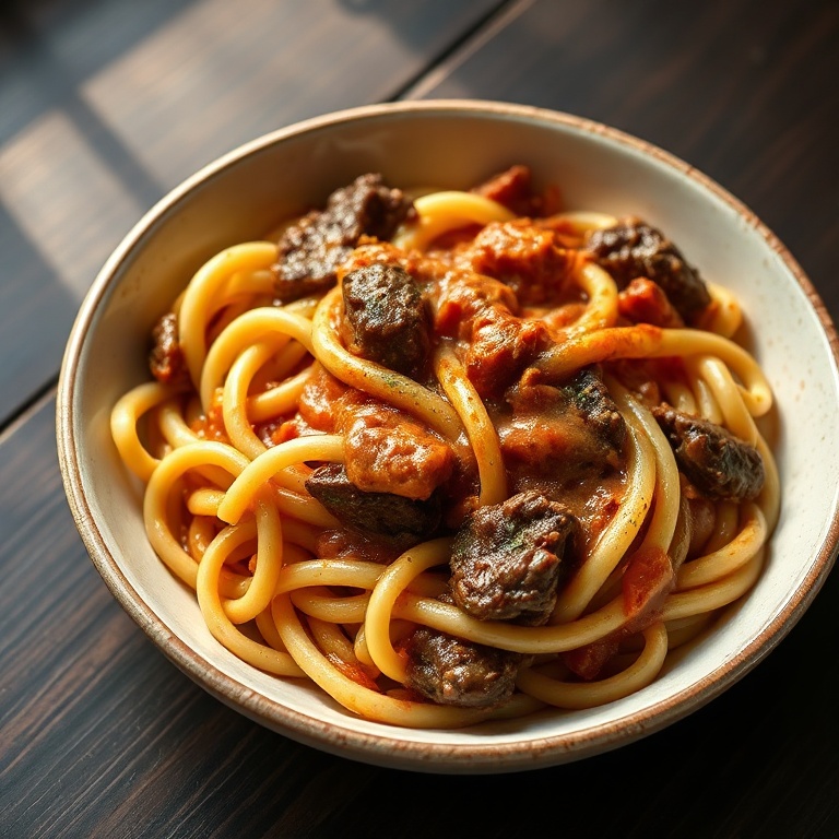 Creamy High Protein Beef Pasta