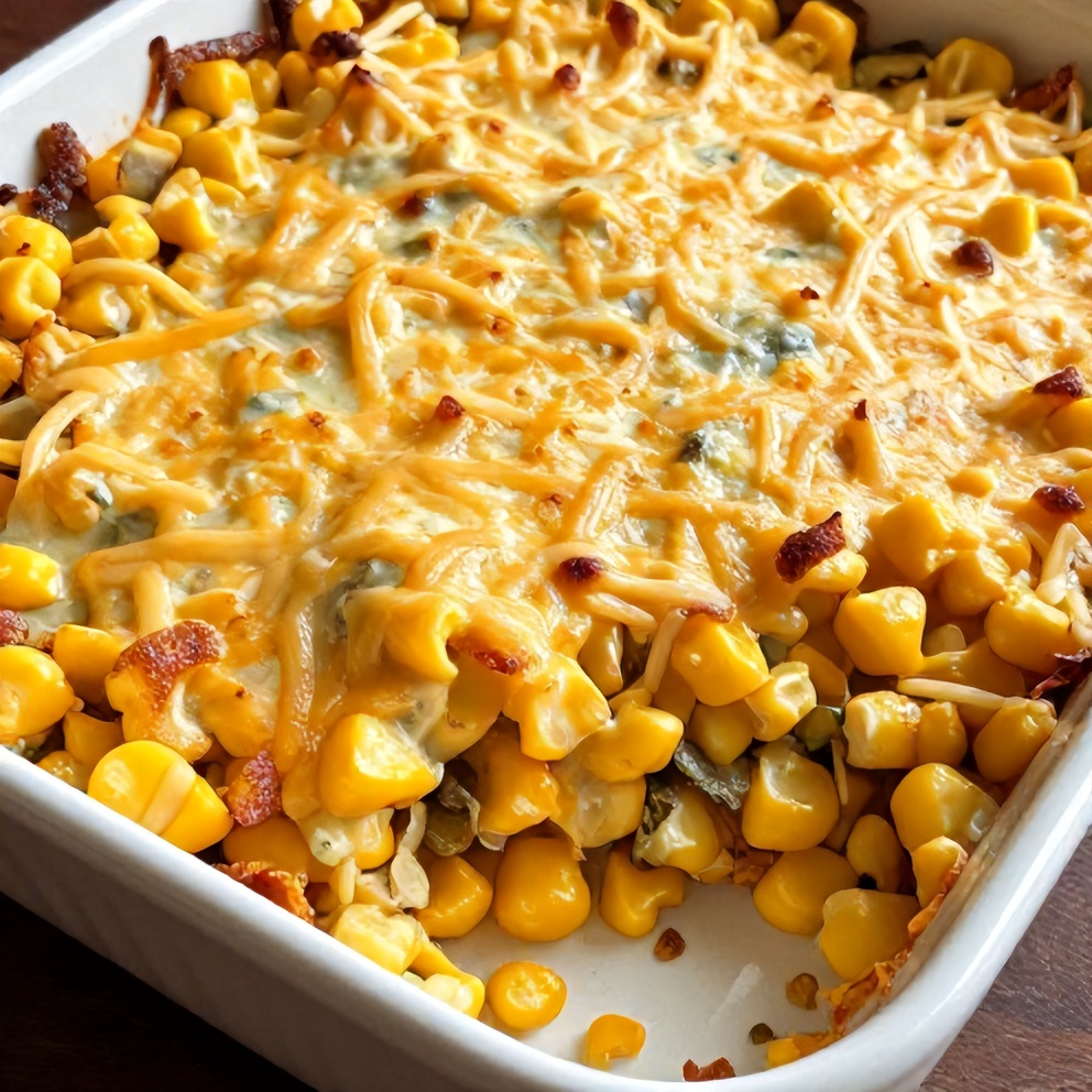 Creamy Jalapeño Popper Corn Casserole