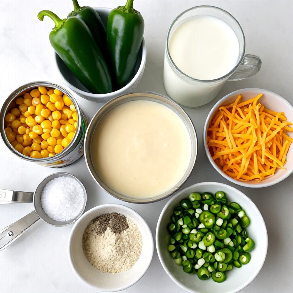Jalapeño Popper Corn Casserole Ingredients