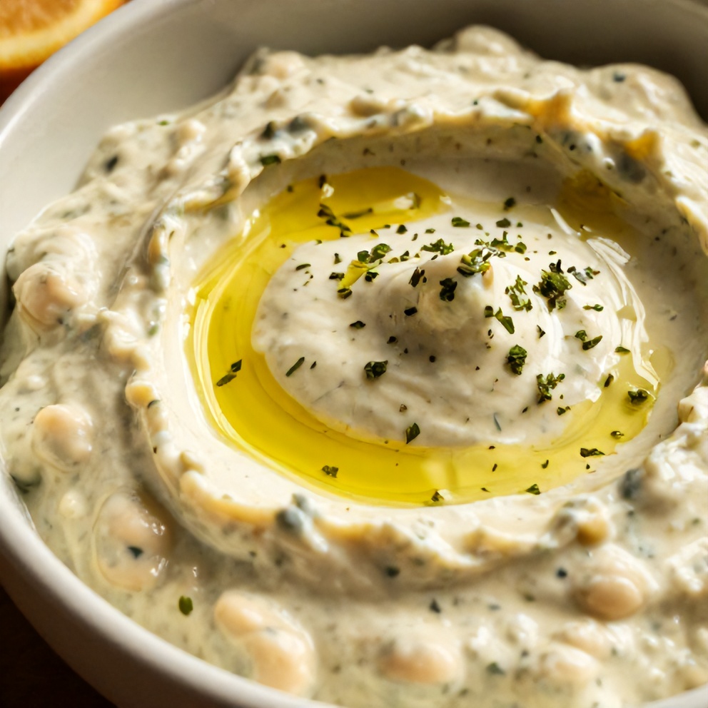 Creamy Lemon Herb White Bean Dip