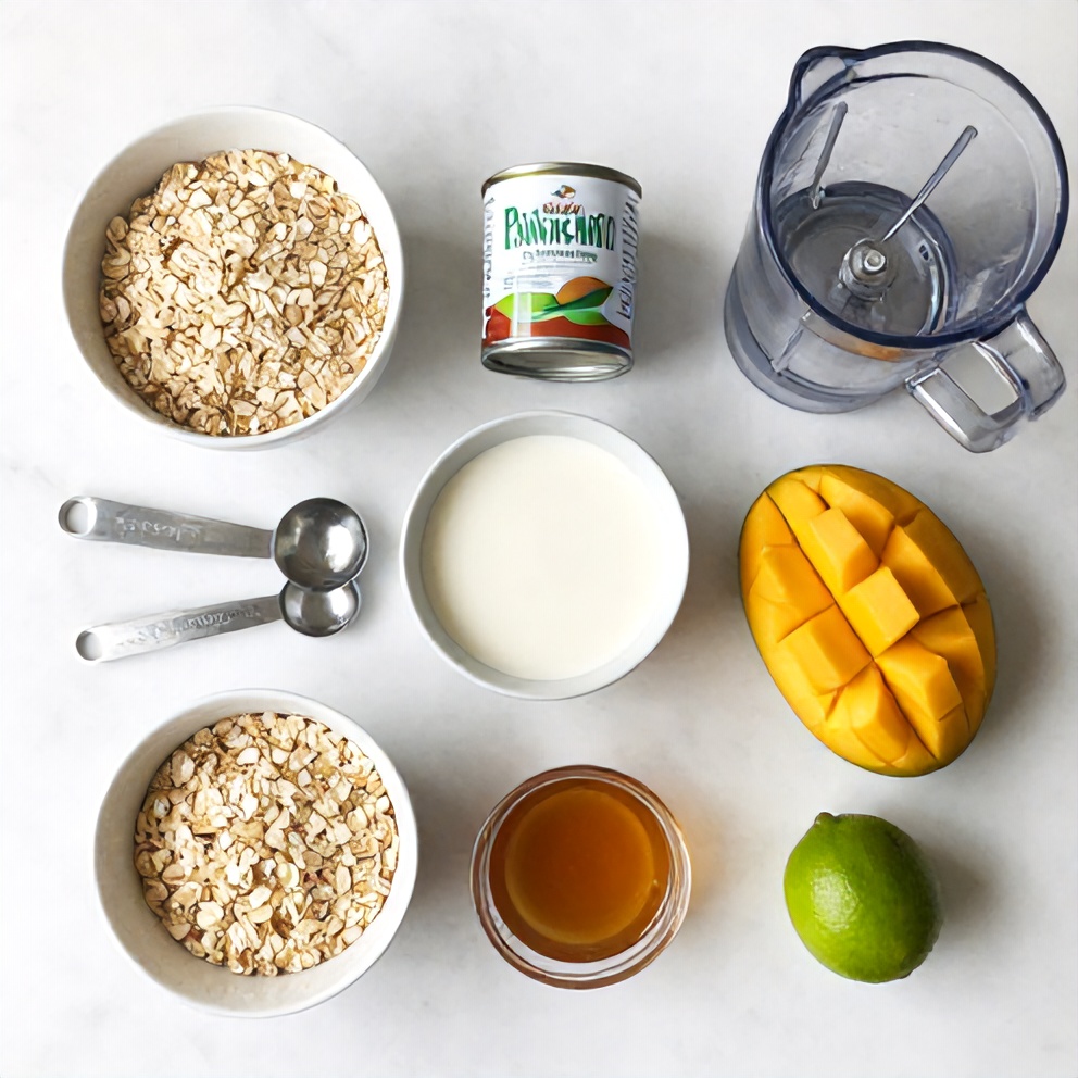 Pandan Coconut Overnight Oats Ingredients