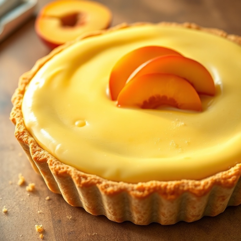 Creamy Peach Custard Pie