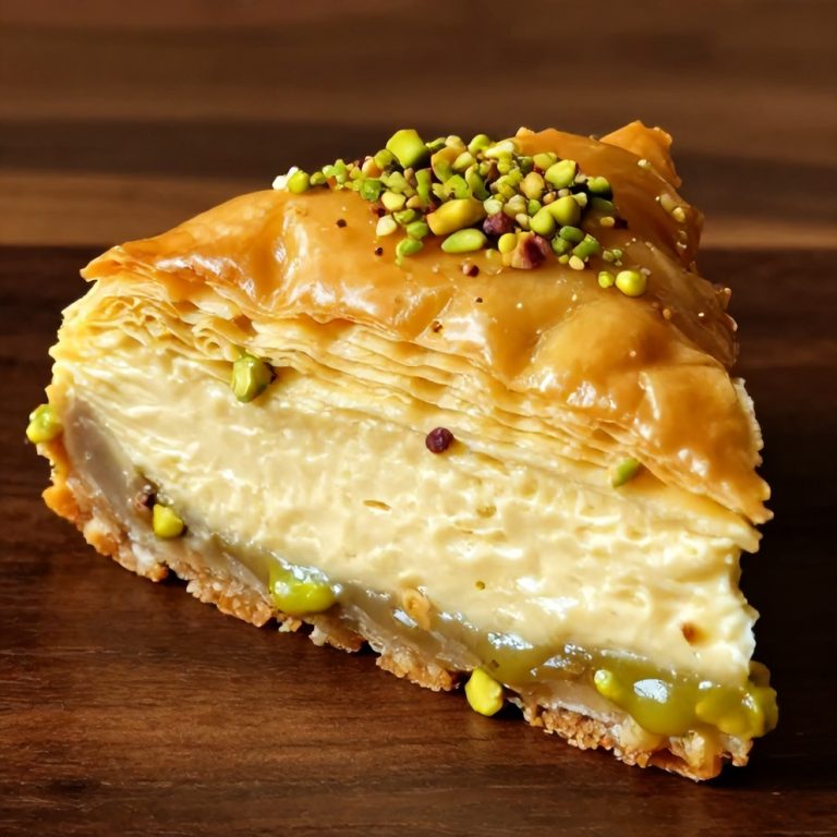 Creamy Pistachio Baklava Cheesecake