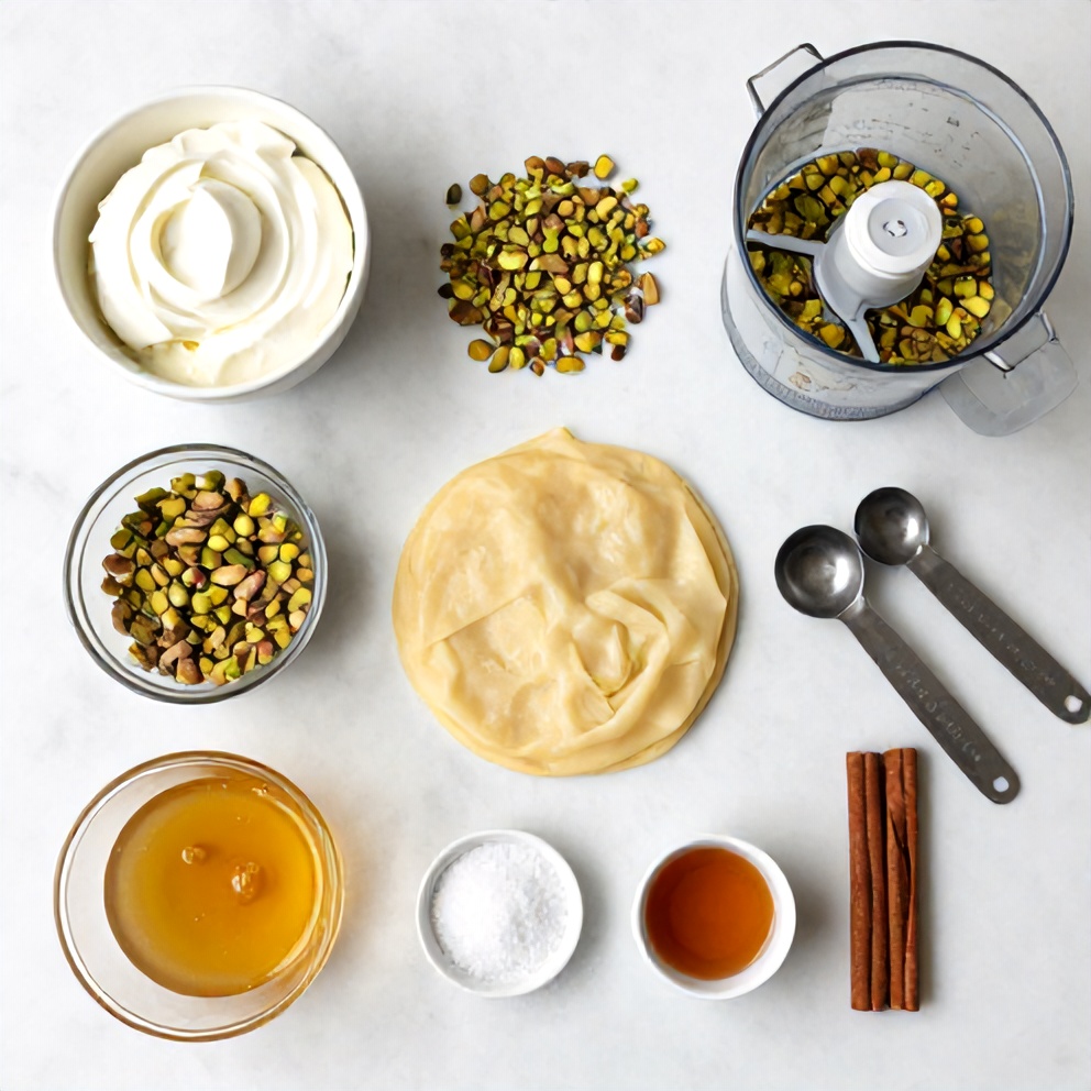 Pistachio Baklava Cheesecake Ingredients