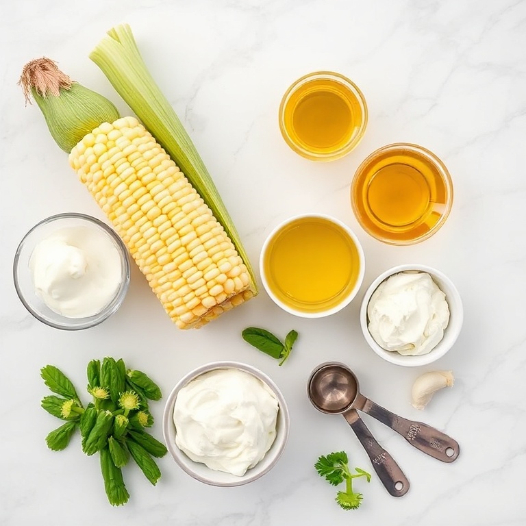 Fresh corn, mayonnaise, sour cream, olive oil, garlic, and Parmesan for a creamy pasta salad.