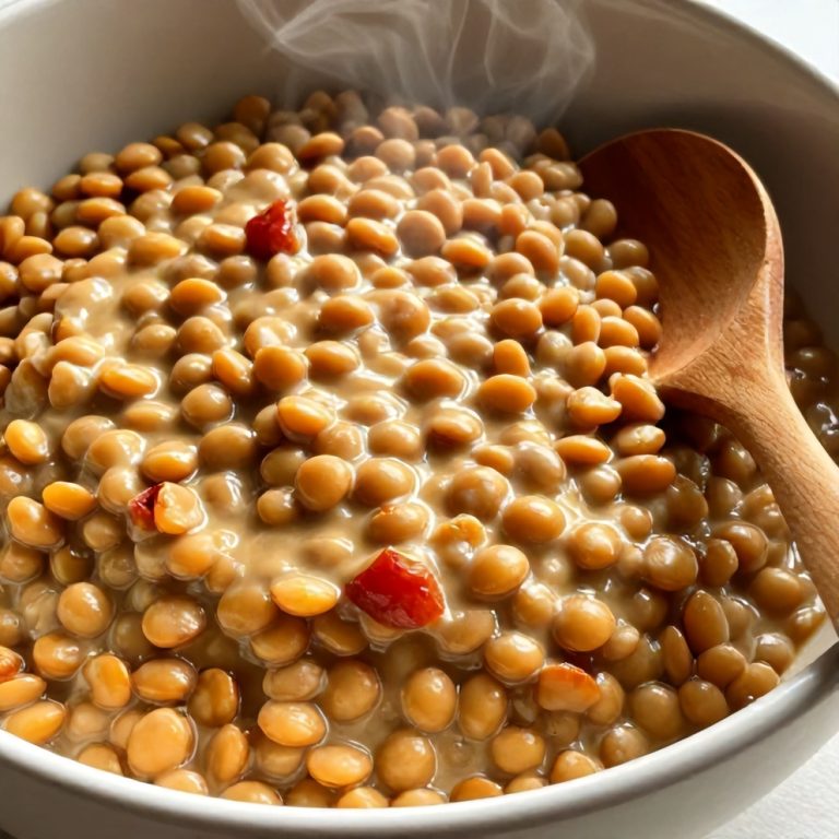 creamy sundried tomato lentils