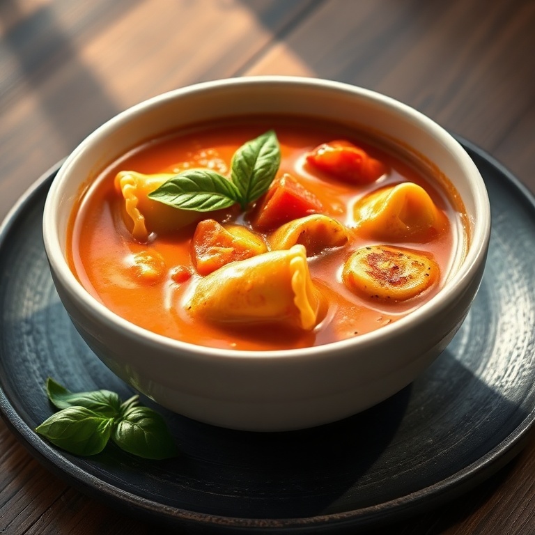 Creamy Tomato Tortellini Soup