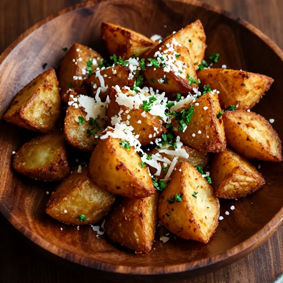Crispy Air Fryer Ranch Potatoes Close Up