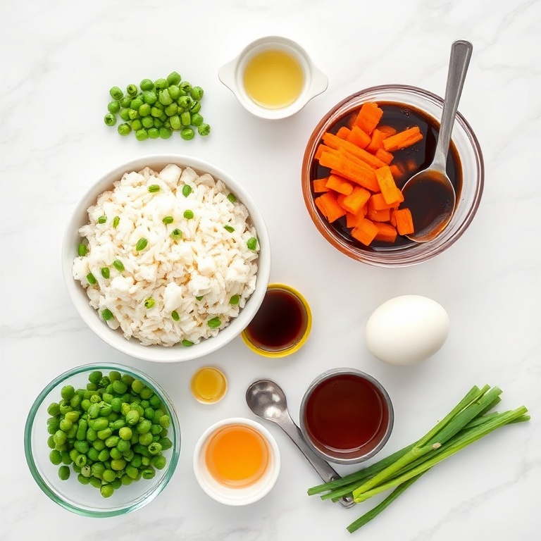 Ingredients for Crispy Bang Bang Fried Rice with Spicy Thai Sauce