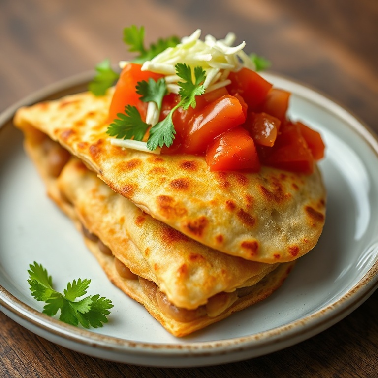 Crispy Cheese and Bean Pupusas with golden brown edges and melty cheese inside. A savory, handheld snack that's easy to make.