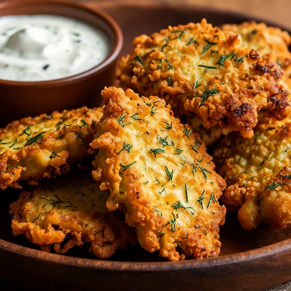 Crispy Dill Pickle Fritters