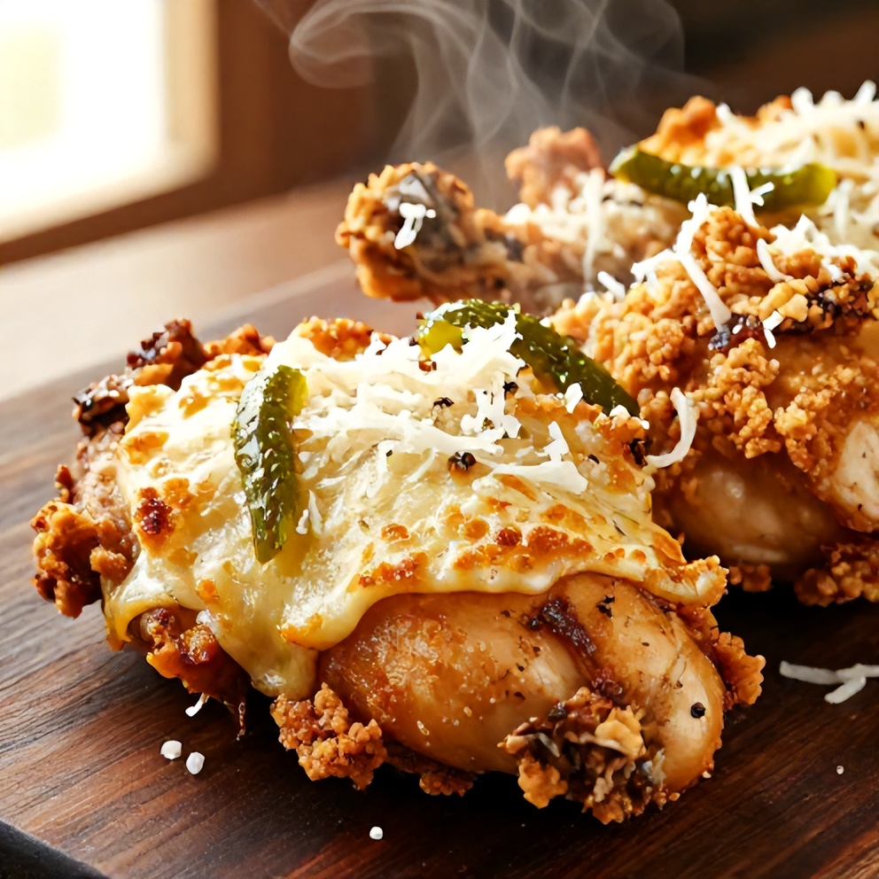Crispy Dill Pickle Parmesan Chicken