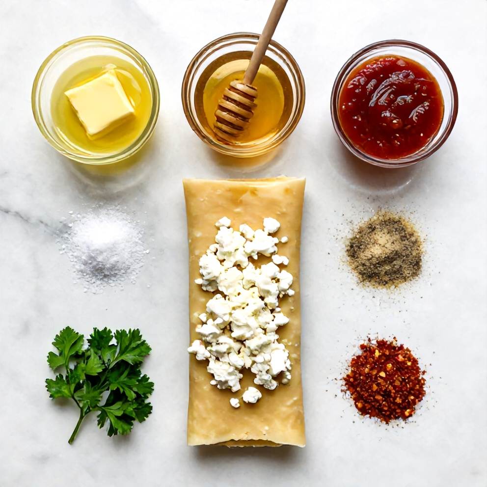 Ingredients for Crispy Feta Phyllo Rolls