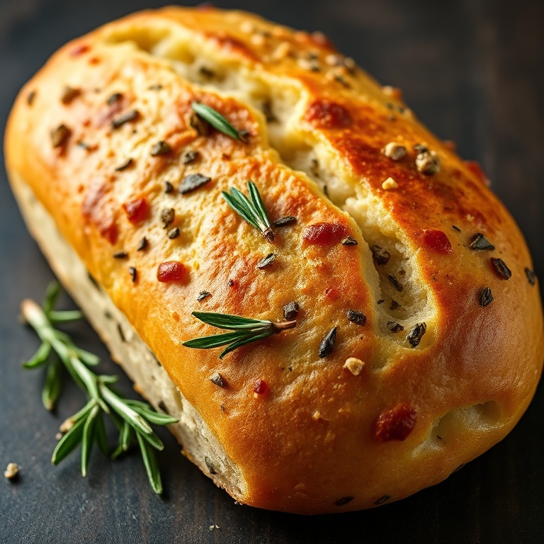 Crispy Garlic Rosemary Bread
