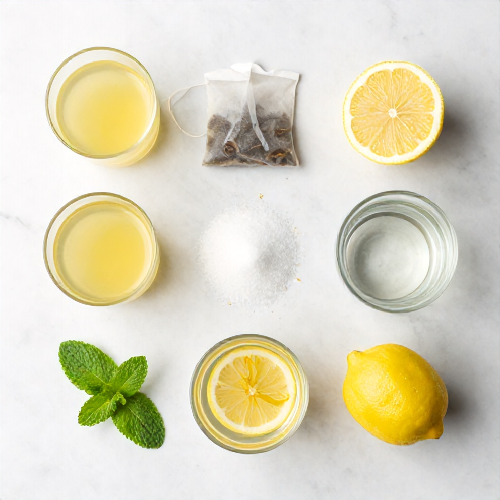 Raw ingredients for Guava White Tea Lemonade