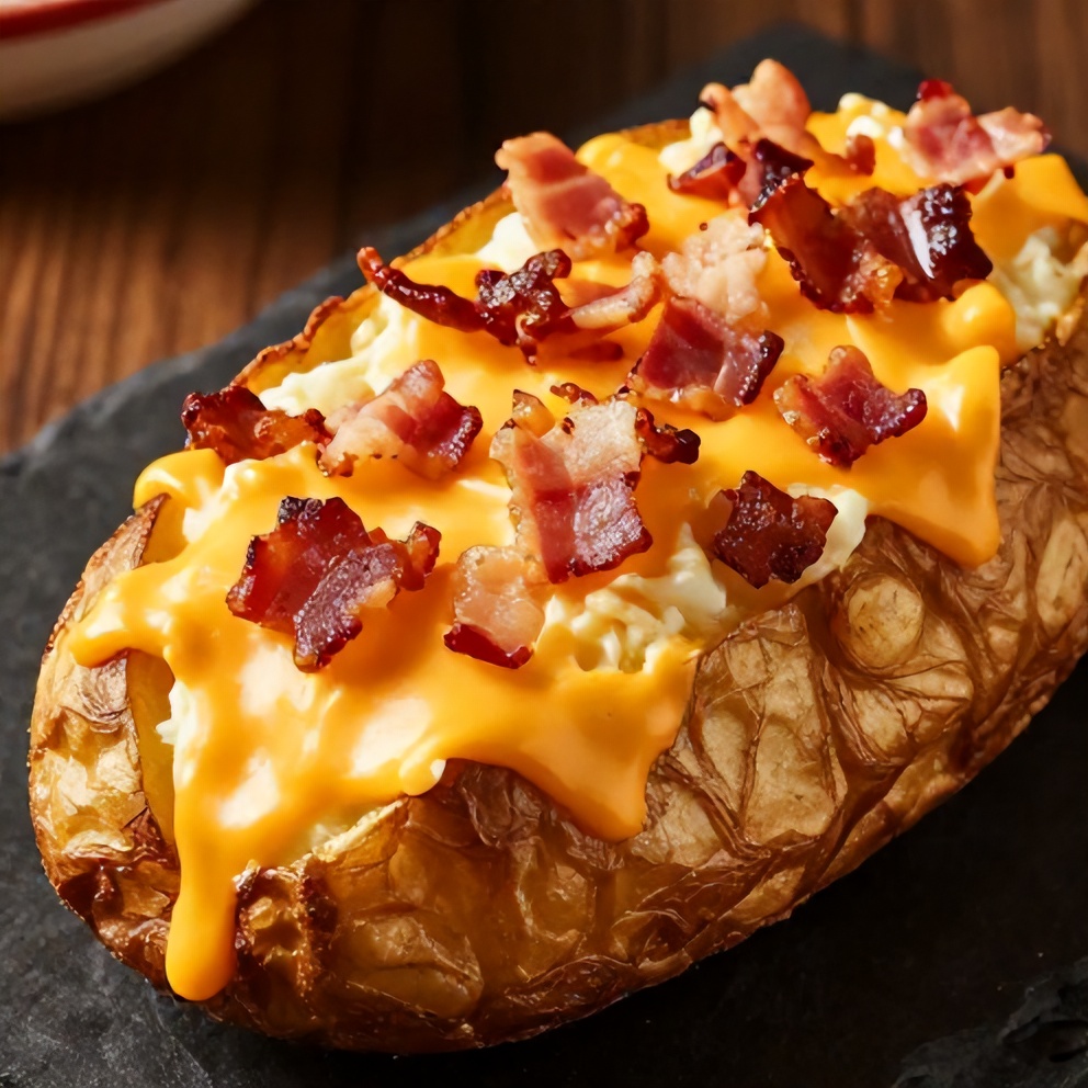 crispy loaded baked potatoes
