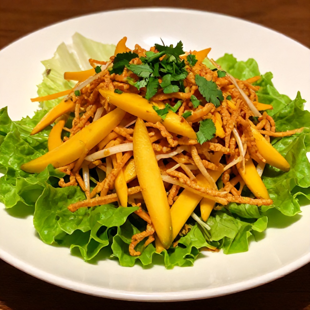 Plated Mango Slaw