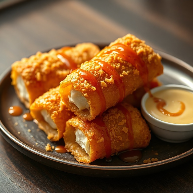Crispy Oven-Fried Feta Rolls