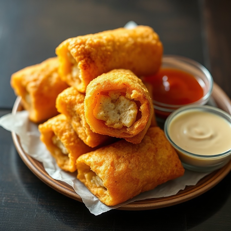 Crispy Oven Fried Feta Rolls