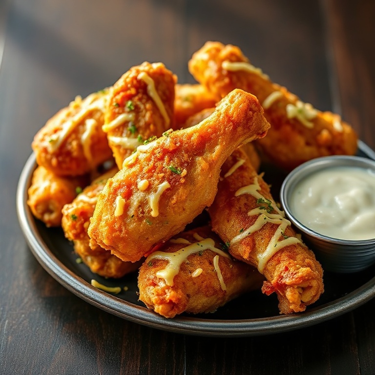 Crispy Parmesan Garlic Wings