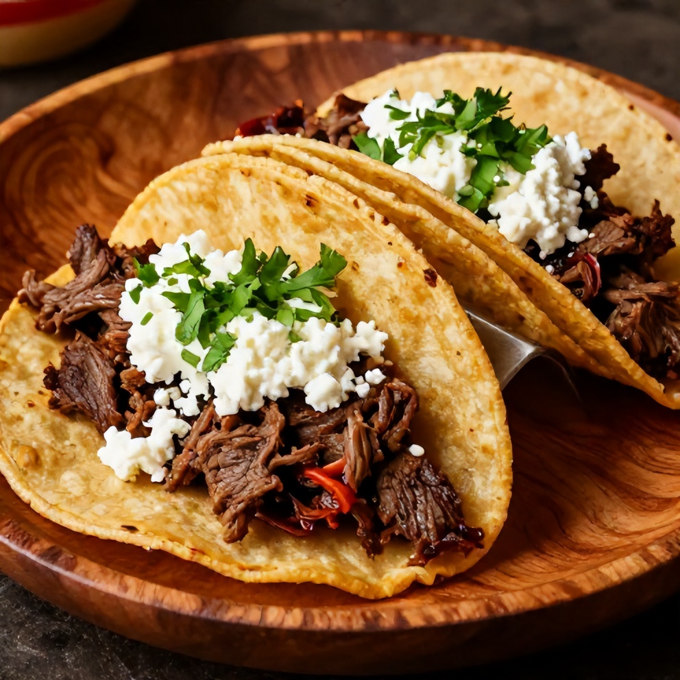 Crispy Pot Birria Tacos on a Plate