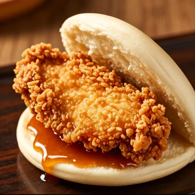 Crispy Sticky Chicken Bao Buns