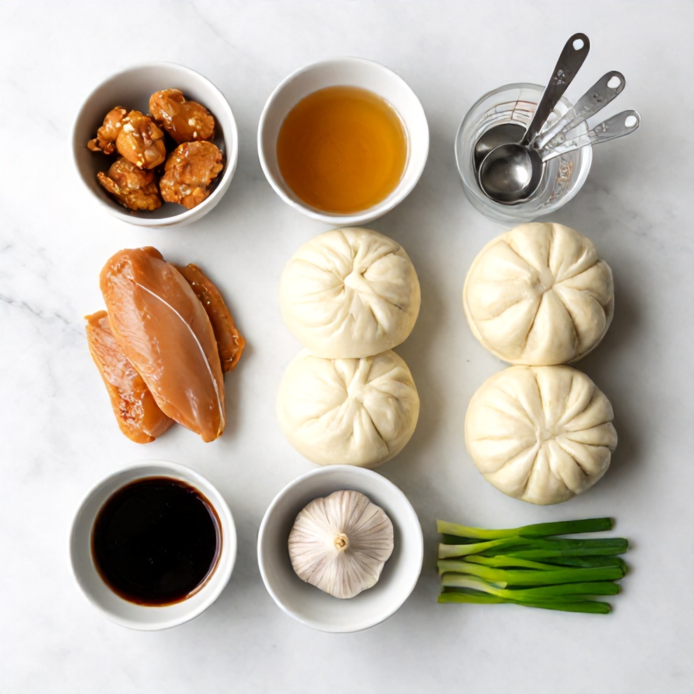 Crispy Sticky Chicken Bao Buns Ingredients