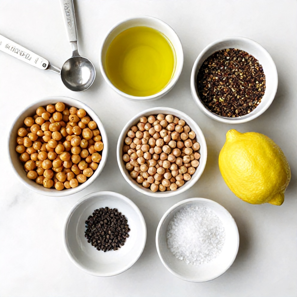 Raw Ingredients for Za’atar Roasted Chickpeas