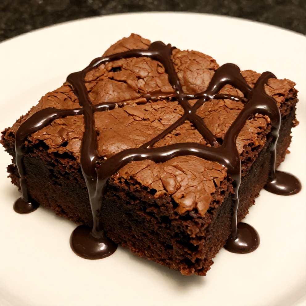 Dr Pepper Brownies with Chocolate Sauce