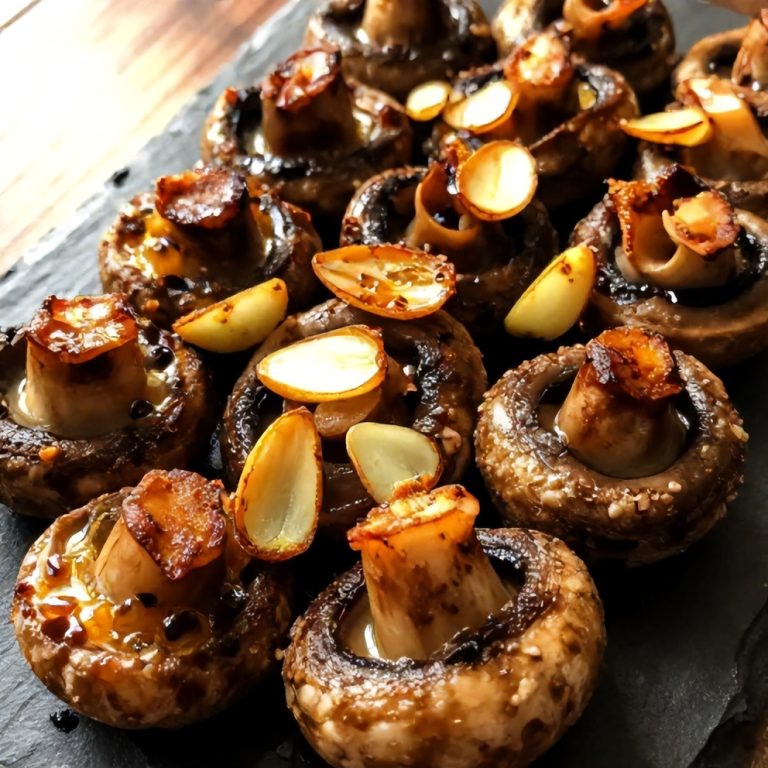Easy Balsamic Roasted Garlic Mushrooms