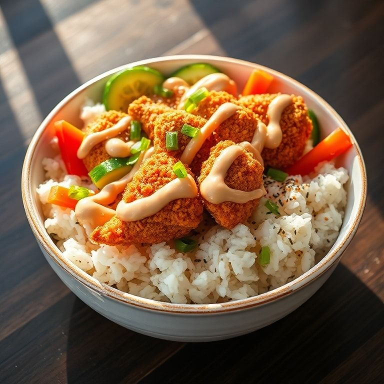 easy bang bang chicken bowl