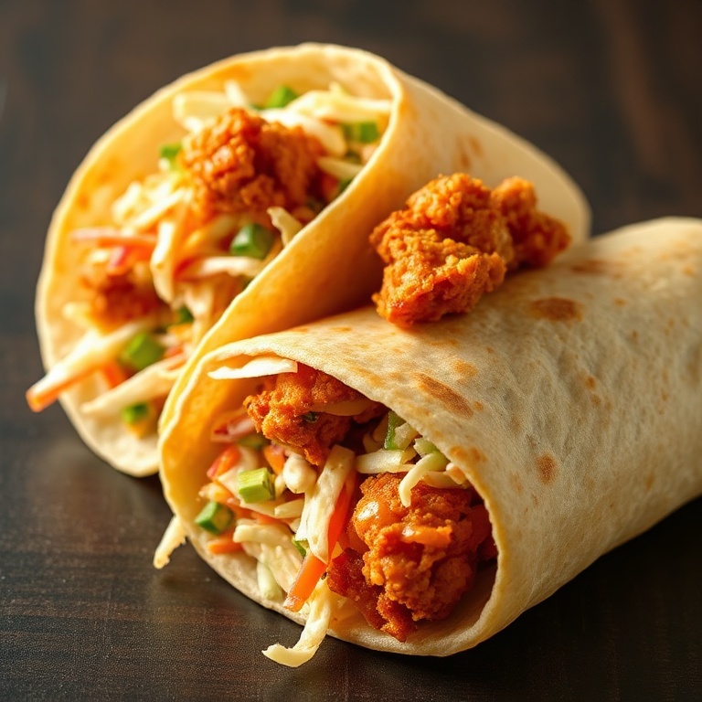 easy bbq chicken coleslaw wraps