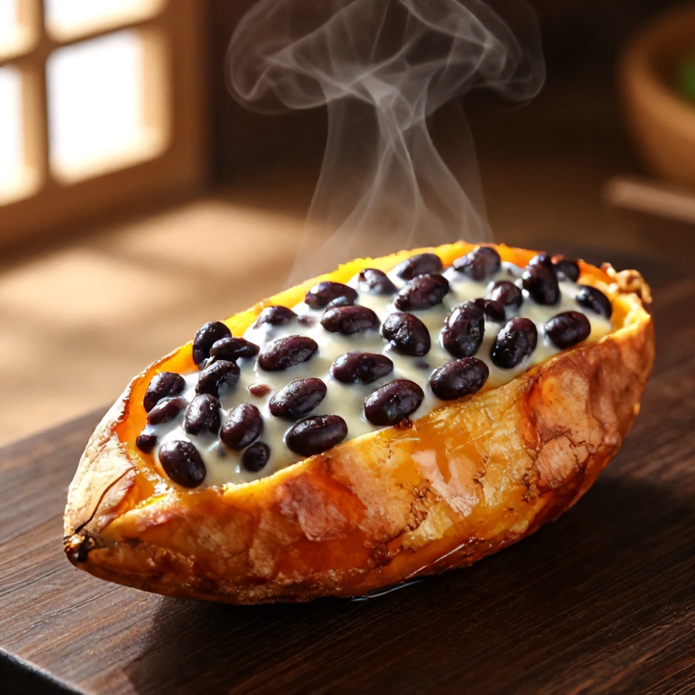 Easy Black Bean Stuffed Sweet Potatoes