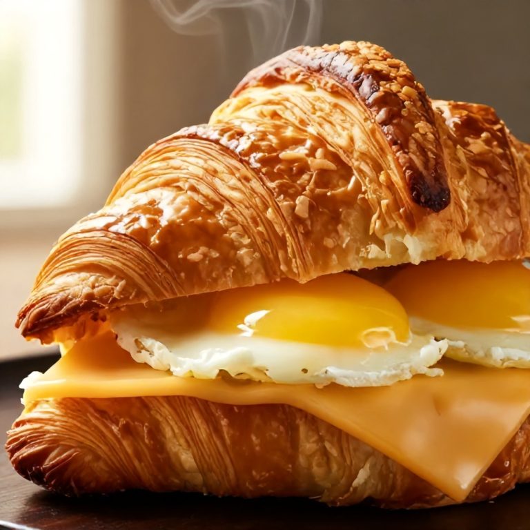easy breakfast croissant sandwiches